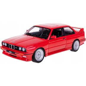 1988 3 Series M3 E30 Red 1/24 Diecast Model Car by Bburago 21100RD