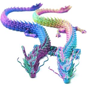 2PCS 3D Printed Chinese Dragon,Dragon Statue,Home Office Decor,Fidget Toys for Autism/ADHD,3D Printed Gift Toy,Fidget Toys, Executive Desk Animal Toys