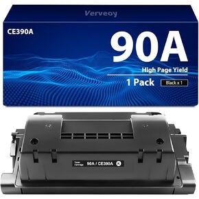 90A CE390A High Yield Toner Cartridge Replacement for HP 90A CE390A 90X CE390X Compatible with HP Laserjet Enterprise 600 M602, M603 M4555 MFP M602x M602n M603dn Laser Printer Ink, 1-Pack Black