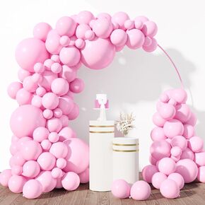 RUBFAC 154pcs White Balloons Different Sizes 18 12 10 5 Inches for Garland Arch, Premium White Latex Balloons for Birthday Baby Shower Graduation Wedding Anniversary Party Decorations