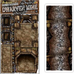 Dwarven Mine - 24pc Double-Sided Mine & Terrain Pieces for Starters & Masters Alike - Roleplaying Objects for Dungeons & Dragons - Immersive Map Accessories for DND 5E, Pathfinder & Warhammer RPGs