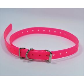 Replacement ¾" Collar Strap Bands with Double Buckle Loop Training for All Brands of Pet Shock Bark e Collars and Fences. (Pink)