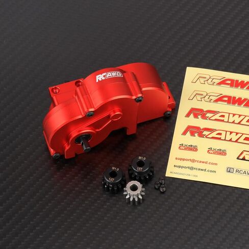 RCAWD Metal Center Gearbox + V2 Full Metal Differential Assembly for 1/10 LOSI Baja Rey 4WD 1/10 Hammer Rey U4 Rock Racer(Red) in Saudi Arabia