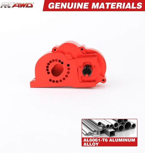 RCAWD Metal Center Gearbox + V2 Full Metal Differential Assembly for 1/10 LOSI Baja Rey 4WD 1/10 Hammer Rey U4 Rock Racer(Red) in Saudi Arabia