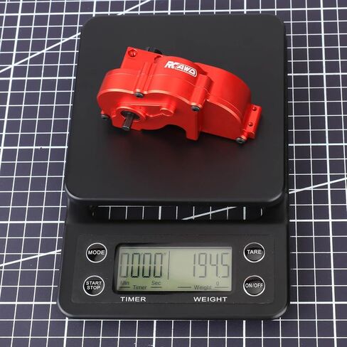 RCAWD Metal Center Gearbox + V2 Full Metal Differential Assembly for 1/10 LOSI Baja Rey 4WD 1/10 Hammer Rey U4 Rock Racer(Red) in Saudi Arabia