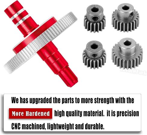 RC 91T Slipper Clutch 0.6 Pitch Gear W/(19T 21t 23t) Pinions & Center Drive Rudrads Part for 1/10 Granite 4x4/Granite 4x2 Mega550 ، Red in Kuwait