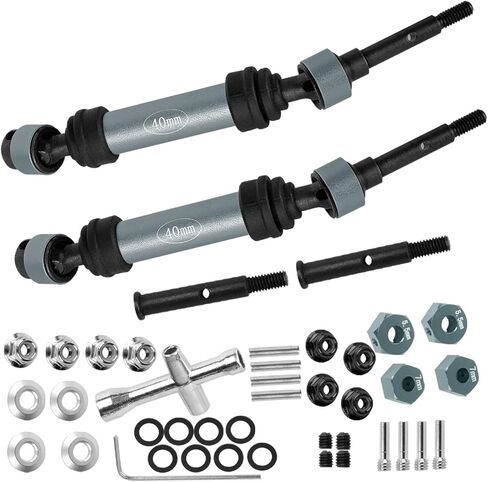 Steel #45 Rear Drive Shaft CVD Upgrades Part for ECX 1/10 2WD Ruckus,Axe,Brutus,Circuit,AMP MT,AMP DB,AMP Crush,K&N Torment,Front Axles Driveshaft with Hex,Titanium in Saudi Arabia