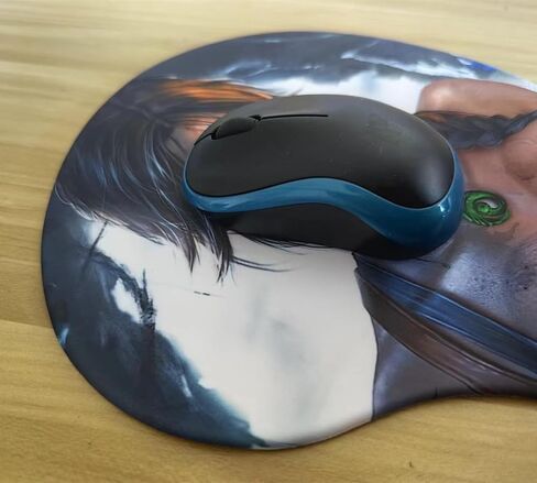 Tomb Raider 3D Anime Mouse Pads with Wrist Rest Support Silicone Gel Funny Gifts Gaming Mousepads 2WAY Skin (Laura 1) in Saudi Arabia