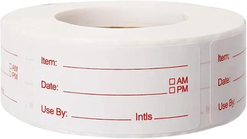 500 Pcs Freezer Labels, 1 x 2 Inch Food Date Stickers Food Date Labels Refrigerator Food Labels for Food Containers, Easy to Write On(Blue) in Kuwait