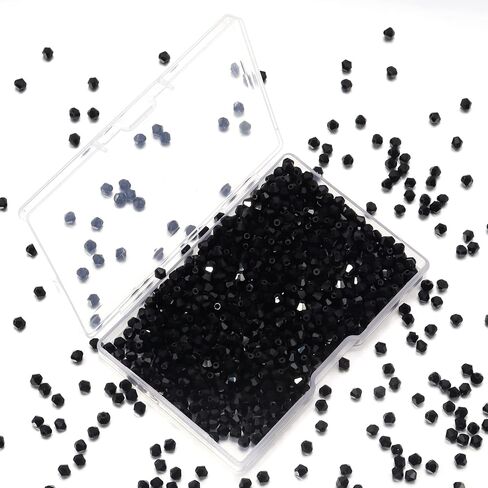 1000pcs Crystal Glass Beads 4mm Bulk Faceted Bicone Spacer Beads for DIY Jewelry Making in Saudi Arabia