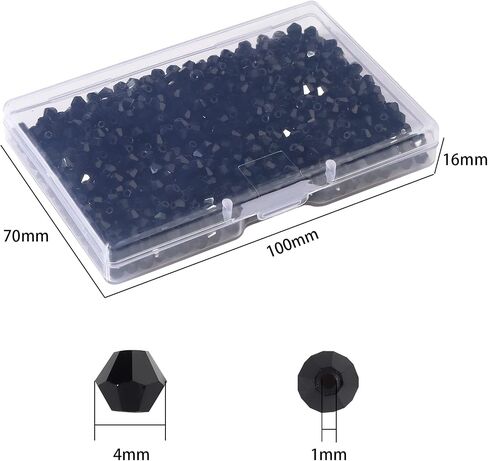 1000pcs Crystal Glass Beads 4mm Bulk Faceted Bicone Spacer Beads for DIY Jewelry Making in Saudi Arabia