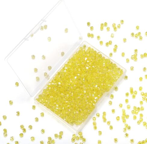 1000pcs Crystal Glass Beads 4mm Bulk Faceted Bicone Spacer Beads for DIY Jewelry Making in Saudi Arabia