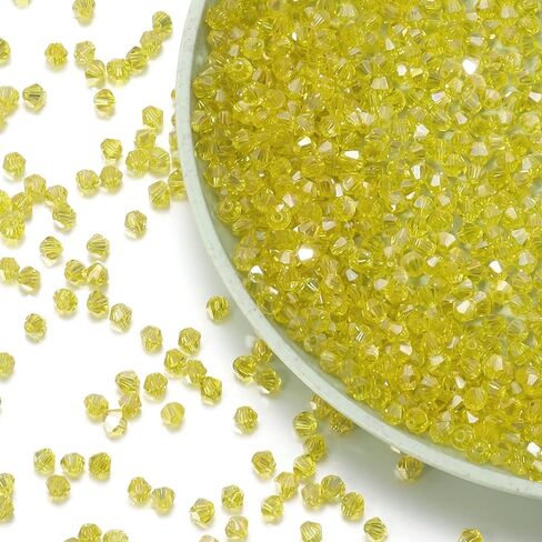 1000pcs Crystal Glass Beads 4mm Bulk Faceted Bicone Spacer Beads for DIY Jewelry Making in Saudi Arabia