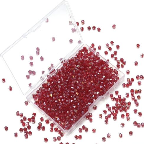 1000pcs Crystal Glass Beads 4mm Bulk Faceted Bicone Spacer Beads for DIY Jewelry Making in Saudi Arabia