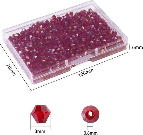 1000pcs Crystal Glass Beads 4mm Bulk Faceted Bicone Spacer Beads for DIY Jewelry Making in Saudi Arabia