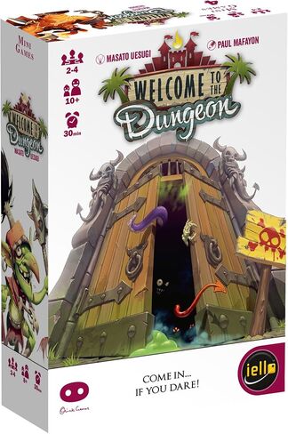 IELLO: Welcome to The Dungeon, Push-Your-Luck Elements, Disappearing Equipment, Strategy Board Game, 30 Minute Game Play, 2 to 4 Players, Ages 10 and Up in Kuwait