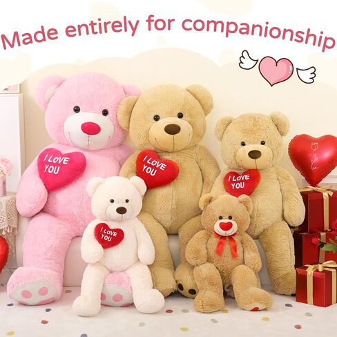 MaoGoLan Big Teddy Bear with I Love You Red Heart, 36" Cuddly Large Teddy Bear Gift for Kids,Boyfriend,Girlfriend.Wife in Kuwait