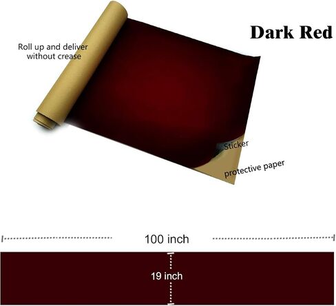 19 Inches by 100 Inches Self-Adhesive Flannel Fabric for Jewelry Box Lint Lining Sticky (Dark Red) in Saudi Arabia