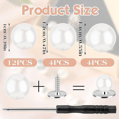 20 مجموعات أزرار اللؤلؤ الأزرار بروش لؤلؤة دبابيس لؤلؤة للملابس لا خياطة أزرار تستر لأعيد إزالة دبابيس أمان لؤلؤة قابلة لإعادة الاستخدام للنساء الفتيات قميص معطف سفن شال ، صغيرة ، أبيض in Kuwait
