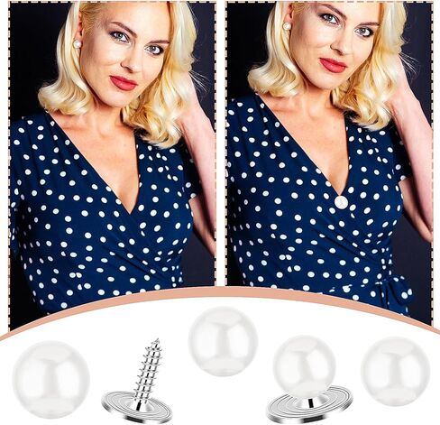 20 مجموعات أزرار اللؤلؤ الأزرار بروش لؤلؤة دبابيس لؤلؤة للملابس لا خياطة أزرار تستر لأعيد إزالة دبابيس أمان لؤلؤة قابلة لإعادة الاستخدام للنساء الفتيات قميص معطف سفن شال ، صغيرة ، أبيض in Kuwait