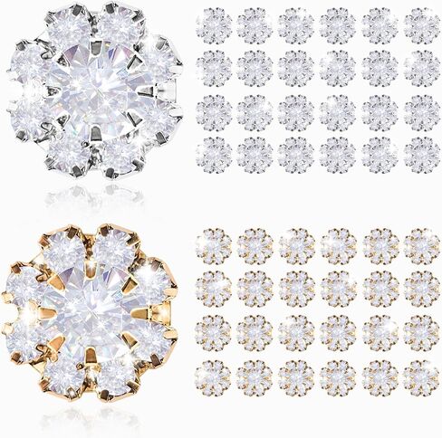 36 PCS Pearl Flower Rhinestone Buttons, Wedding Rhinestone Button Pearl Brooch Embellishments for Jewelry Making DIY Decoration in Saudi Arabia