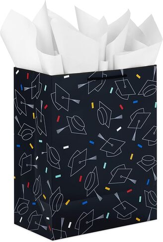 Hallmark 13" Large Dr. Seuss Graduation Gift Bag with Tissue Paper and Graduation Card (Oh, the Places You'll Go!) for High School, Kindergarten, College, Nursing School Grads in Saudi Arabia
