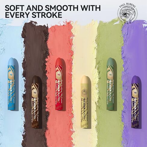 Paul Rubens Oil Pastel, 72 Vibrant Colors Soft Oil Pastel Set, Creamy texture Easy to Blend Oil Pastels professional, Bullet Heads Oil Pastels for Artists, Painting, Drawing, Beginners (New Packaging) in Kuwait