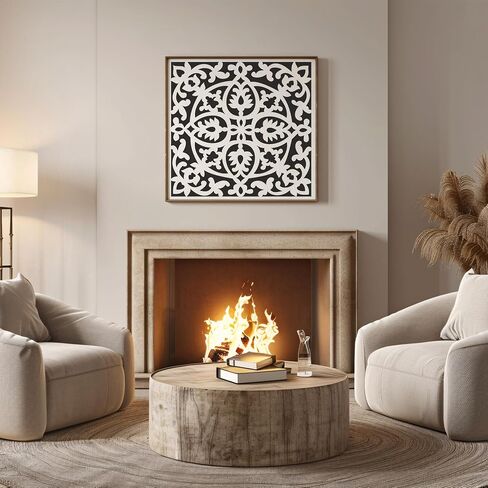 9 Pieces Reusable Mandala Tile Stencils 12x12 Inch Wall Templates for DIY Scrapbooks Wall Floor Home Decor with Floral Stencils Leaf Stencil Talavera Stencil Designs for Painting in Saudi Arabia