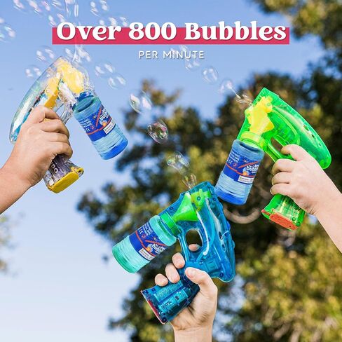 JOYIN 3 Bubble Guns Kit with Bubble Solutions for Kids, Summer Toy, Party Favors, Birthday, Outdoor & Indoor Activity, Birthday Gift in Saudi Arabia
