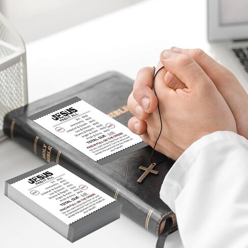 200 PCS Gospel Tract Card Cards Pocket Holycard Postcard Postcards Boyrics Croom Inspirational Bible Bible Longmark for Christian Gift (دفع يسوع كل شيء) in Kuwait