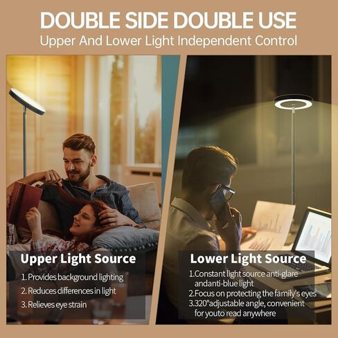 LED Floor Lamp, Living Room Lamps, 3 Color Temperatures Bright Modern Tall Lamp, Adjustable Gooseneck Standing Lamp with Remote & Touch Control,Floor Lamp for Living Room, Bedroom, Office in Saudi Arabia