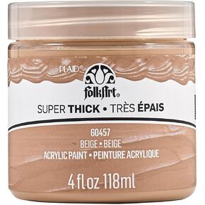 FolkArt Super Thick Acrylic Paint with a Textured Finish, Brown, 4 oz