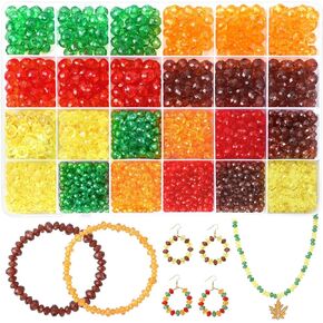 DECYOOL Valentine's Day Beads - 1560pcs Acrylic Crystal Loose Spacers Craft Beads for Valentines Bracelet Jewelry Making Supplies, 4mm 6mm 8mm (Pink, Red, White, Rose Red)
