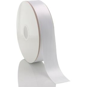 Double Faced White Satin Ribbon 1-1/2 Inch 100 Yards Roll