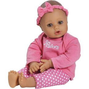 ADORA Premium Playtime Babies Doll Set with 13-Inch Doll Made with Our Exclusive GentleTouch Vinyl, Includes Removable Pink Long Sleeve Shirt and Pink Polka-Dot Pants - Pink Baby (No Bottle)