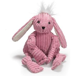 HuggleHounds Knottie Plush Dog Toy - Dog Stuffed Animal Toy, Puppy Toys, Squeaky Dog Toy for Small, Medium & Large Dogs, Durable Plush to Keep Them Busy - Bitsy Bunny, Large
