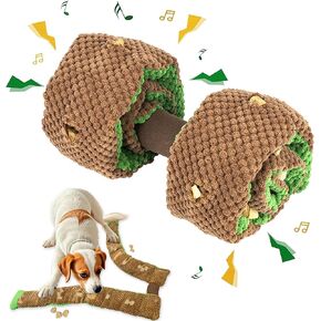 Dog Puzzle Toys,Squeak Dog Toys Stress Release Game for Boredom,Snuffle Toys Foraging Instinct Training Suitable for Small Medium Large Dogs (Dumbbell)