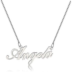 Lutilo 925 Sterling Sliver Custom Name Necklace Personalized Initial Necklaces Pendant Jewelry Gift for Her (Hannah) in Kuwait