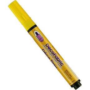 UCHIDA Marvy Deco Fabric Fine Point Tip Marker Art Supplies, Yellow
