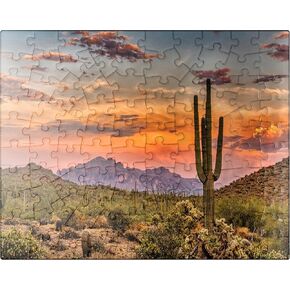 MyPuzzle Sunset في صحراء سونوران بالقرب من فينيكس ، أريزونا - ألغاز بانوراما 500 قطعة للبالغين