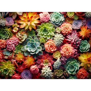 1000 Piece Puzzle for Adults - Succulent Plants Puzzle - Family Puzzle Toys, Puzzle Puzzles Gift (Succulent, 1000 Pieces)