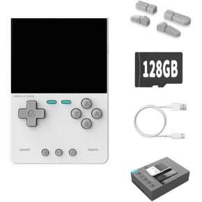 Trimui Brick 128GB Retro Game Console 3.2 inches 1024x768 IPS Screen Screen Game Lawer Handheld Gaming Player 3000mAh Long-Life Battery Retro Retro Game Player (Purple 128GB)