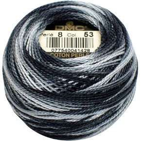 DMC Pearl Cotton Ball Size 8 87YD ، Faregated Steel Gray