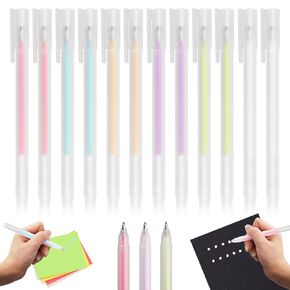 Glue Pen, Tumwisk 12PCS Glue Pens, Quick Drying Color Spot Glue Pen, Easy Precise Control Fine Tip Glue Pens for Crafting, Beautiful Crafts Supplies, Scrapbooks, Journal, Greeting Cards Making