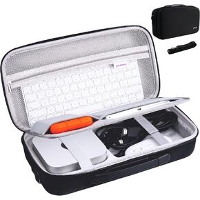 Travel Case for Apple Mac Mini M4 / Mac Mini M4 Pro - Waterproof EVA Shockproof Case with Magic Keyboard/Trackpad Compartments | Portable Organizer for Business Travel,Mobile Office
