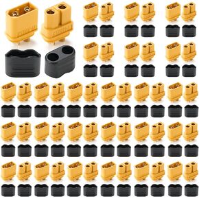 Frienda 24 Pair XT60 Connectors (XT60 Upgrade) Male Female Bullet Connectors Plugs for RC Parts Lipo Battery