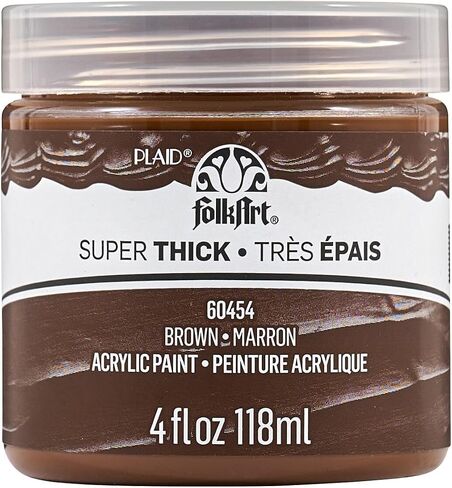 FolkArt Super Thick Acrylic Paint with a Textured Finish, Brown, 4 oz in Saudi Arabia