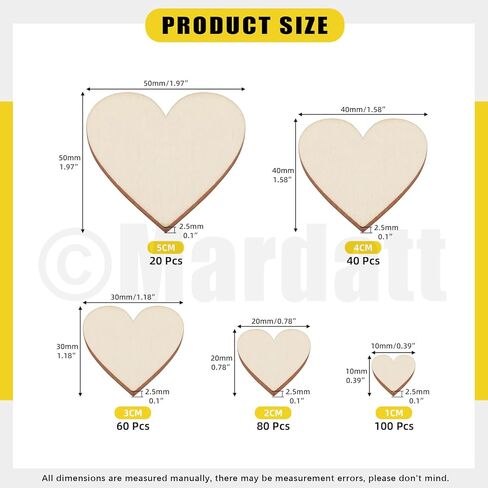 200Pcs Unfinished Wooden Slices, Round Wooden Christmas Ornaments Heart Wood Cutouts Star Blank Wood Pieces Flower Hexagon Wood Ornaments for Decoration in Kuwait