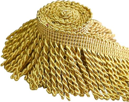 Curtain Fringes Bullion Fringe Trim 14 Yard x 2.5 Inches Fabric Trims and Embellishments Curtain Weights Fringes Sewing DIY Decoration for Curtain Sofa Cushions Lampshades Clothes (Black) in Saudi Arabia