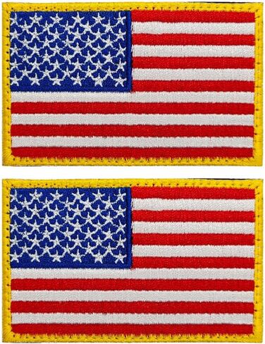 2 PCS US Flag Patch American Patches for Uniform Backpacks Hats Hook and Loop in Saudi Arabia